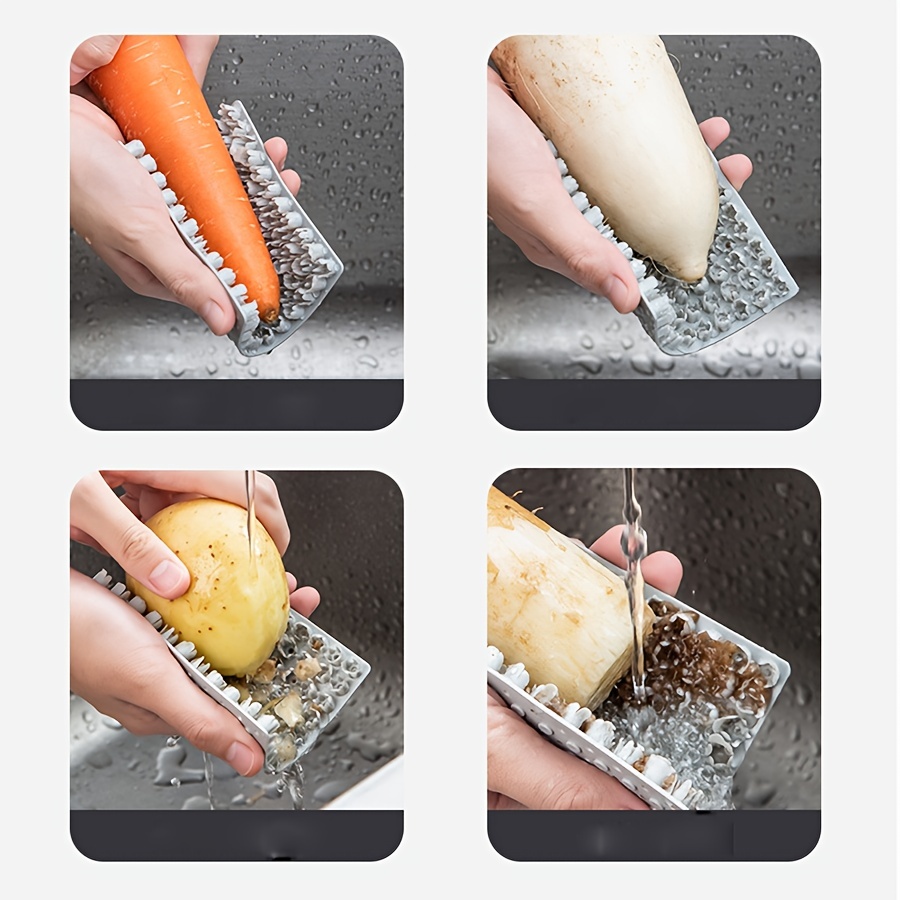 Vegetable Scrubber Brush : Double Sided Fruit and Vegetable