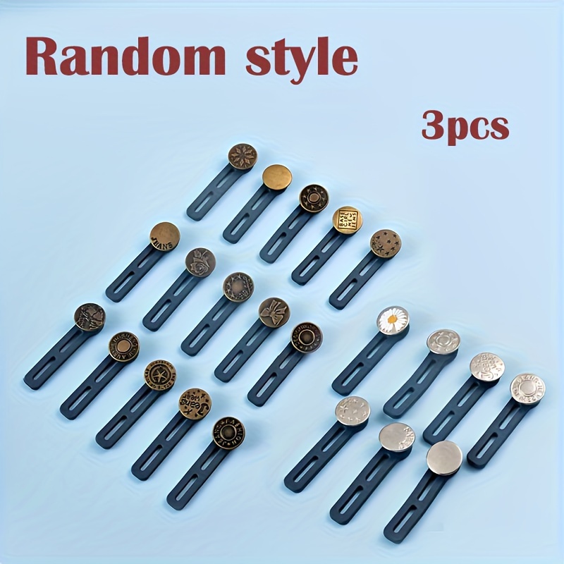 5/3PCS Metal Buttons Extender for Pants Jeans Free Sewing