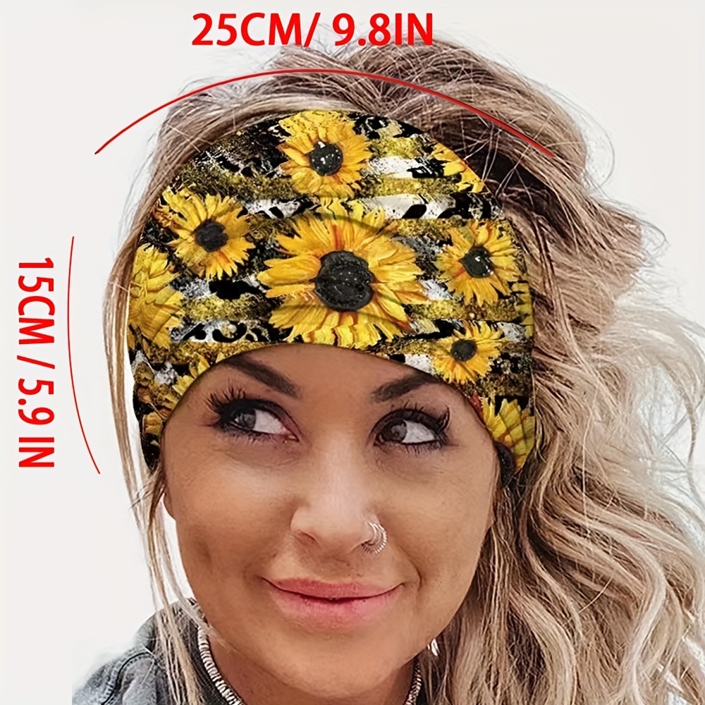 Boho Stretchy Headband Simulation Daisy Decor Hair Band - Temu