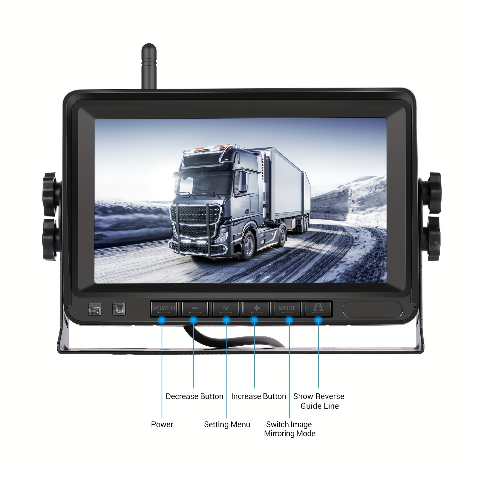 Mise À Niveau Du Moniteur De Caméra De Recul 7''HD 1080P IP68 Caméra De  Recul Étanche Pour Camion Remorque Semi-remorque Boîte Camion RV  Camionnette - Temu France