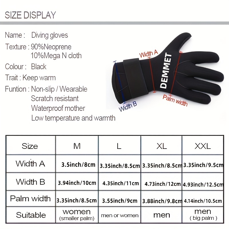 TSMCYD Gloves Men women 5mm Neoprene Diving Gloves Spearfishing