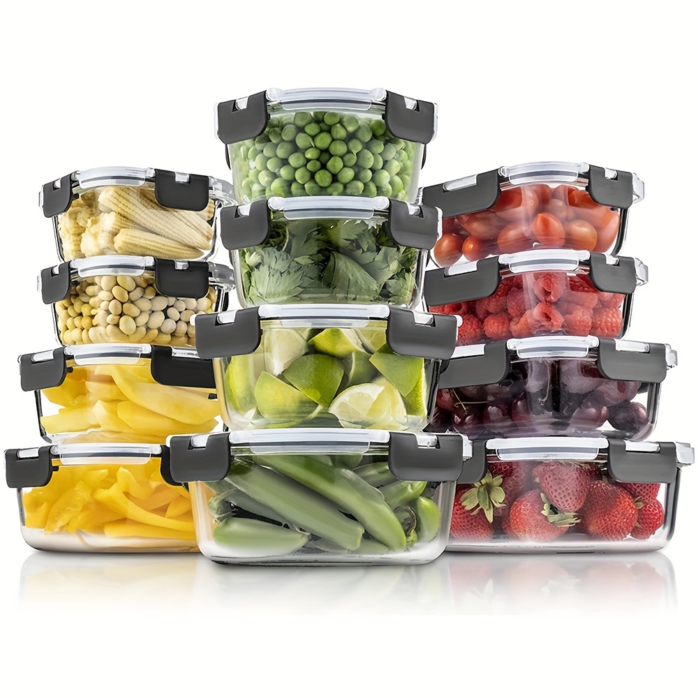 Glass Food Storage Containers Set Meal Prep Containers With - Temu