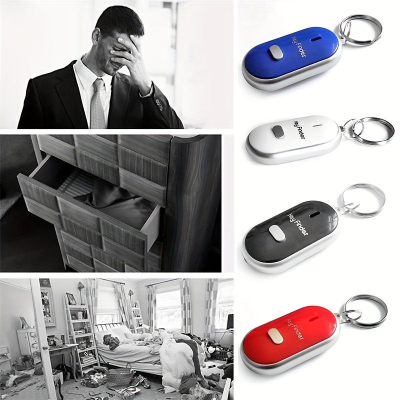 LED Whistle Key Finder Flashing Beeping Sound Control Alarm