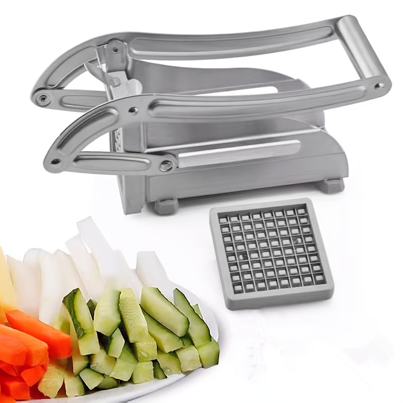 Stainless Steel Potato Cutter Chipper, French Fry Slicer Chipper Machine  With 2 Blades For Cucumber Vegetables Carrot