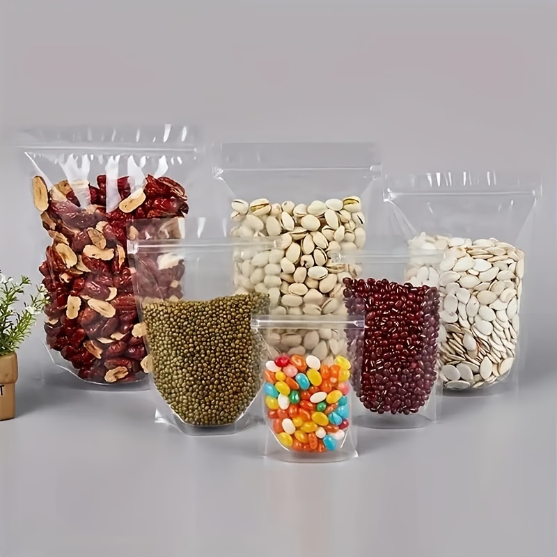 Transparent Clear Stand Up Bags With Zipper Food grade - Temu