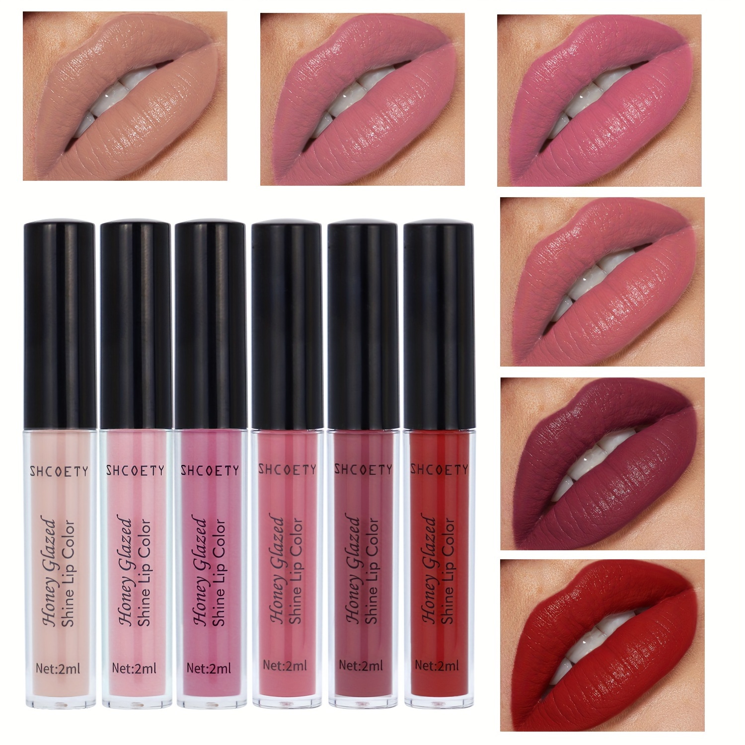 

6pcs Matte Liquid Set Lipstick, Moisturizing Lip Makeup, Lasting About 24h Lip Glaze Set, Non-smudging
