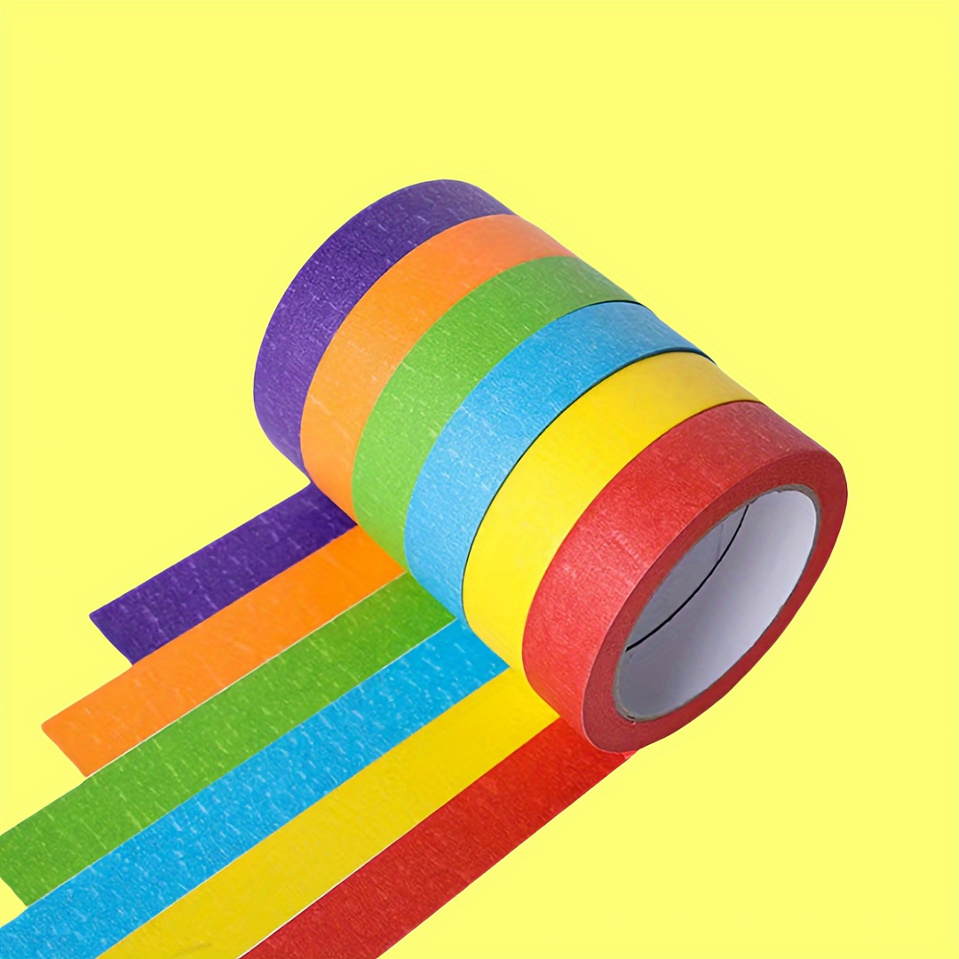 Nastro adesivo decorativo multicolore toni caldi - 1,5 cm x 7 m - Masking  Tape - Cartoleria e scuola