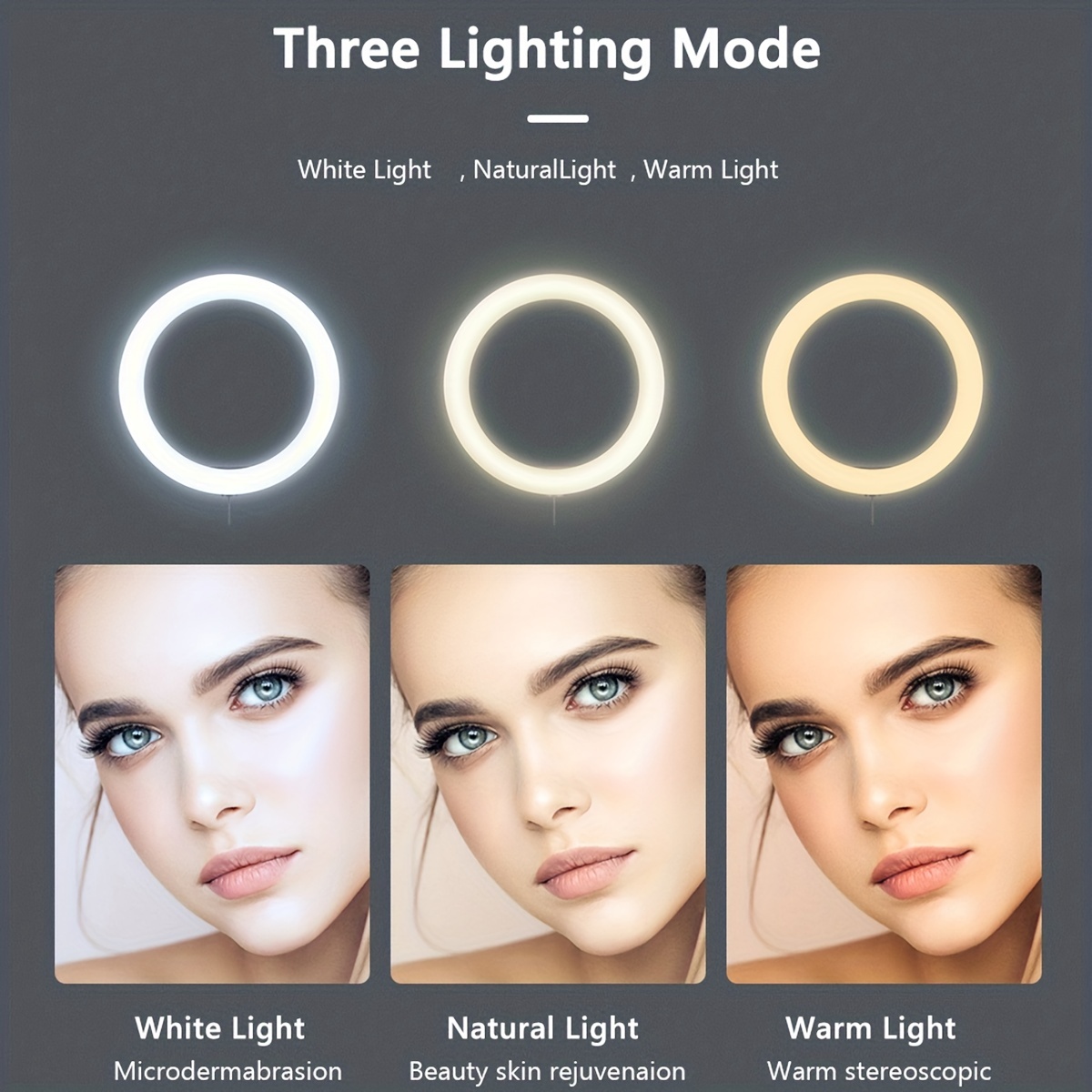 Aro De Luz Para LED Fotografia Maquillaje Para Celular Con Tripode Y Soporte