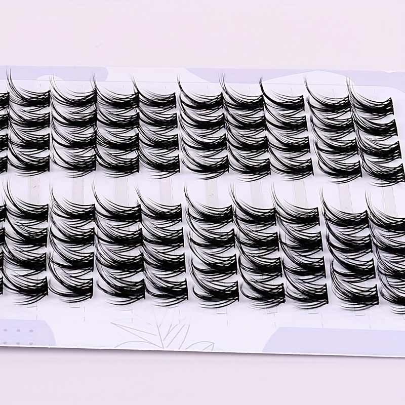 Cat Ear Individual Cluster Lashes Natural Bushy Eyelashes