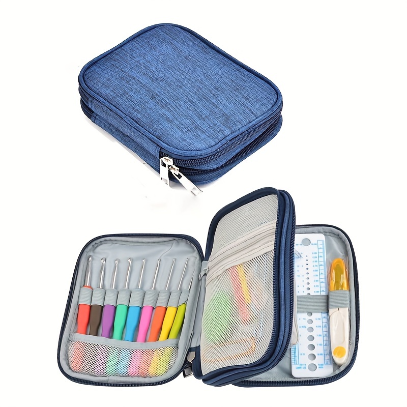 Knitting Needles Case Portable Travel Crochet Hooks Storage - Temu