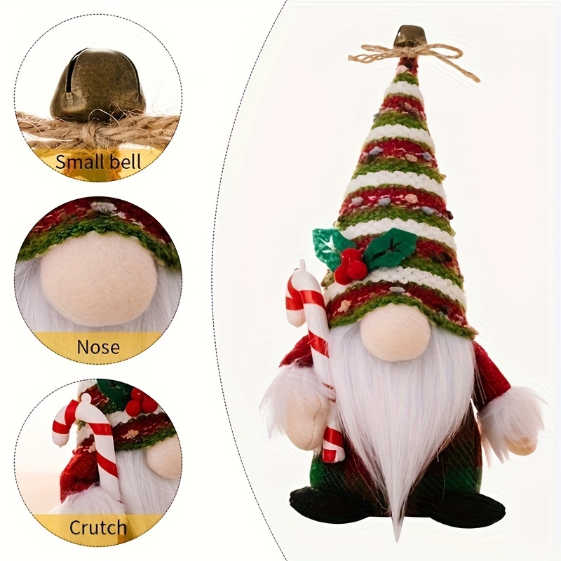 Gnome Christmas Decorations with Led Light, Handmade Plush Swedish Tomte  Gnomes, Scandinavian Santa Elf Table Ornaments, Nordic Nisse Figurine  Holiday Decor Gift 