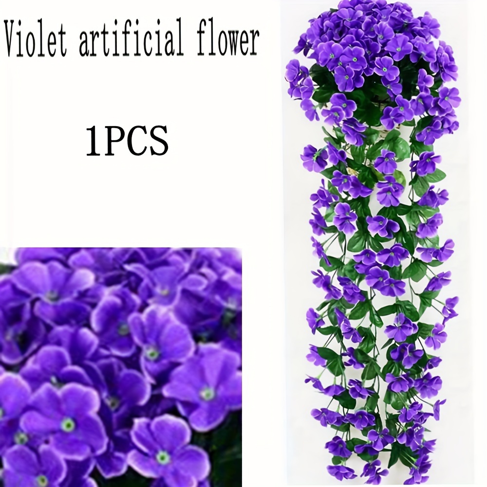  Evoio Hanging Artificial Violet Ivy Flowers 2 Packs
