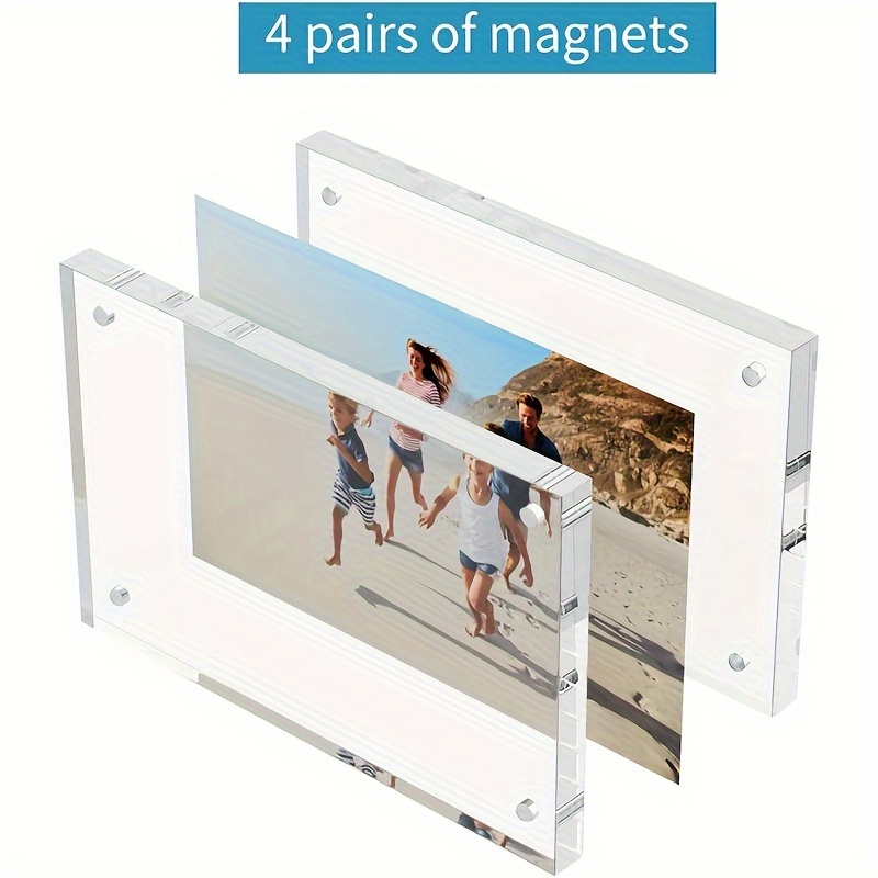 Acrylic Picture Frames Desktop Frameless Photo Frames With - Temu