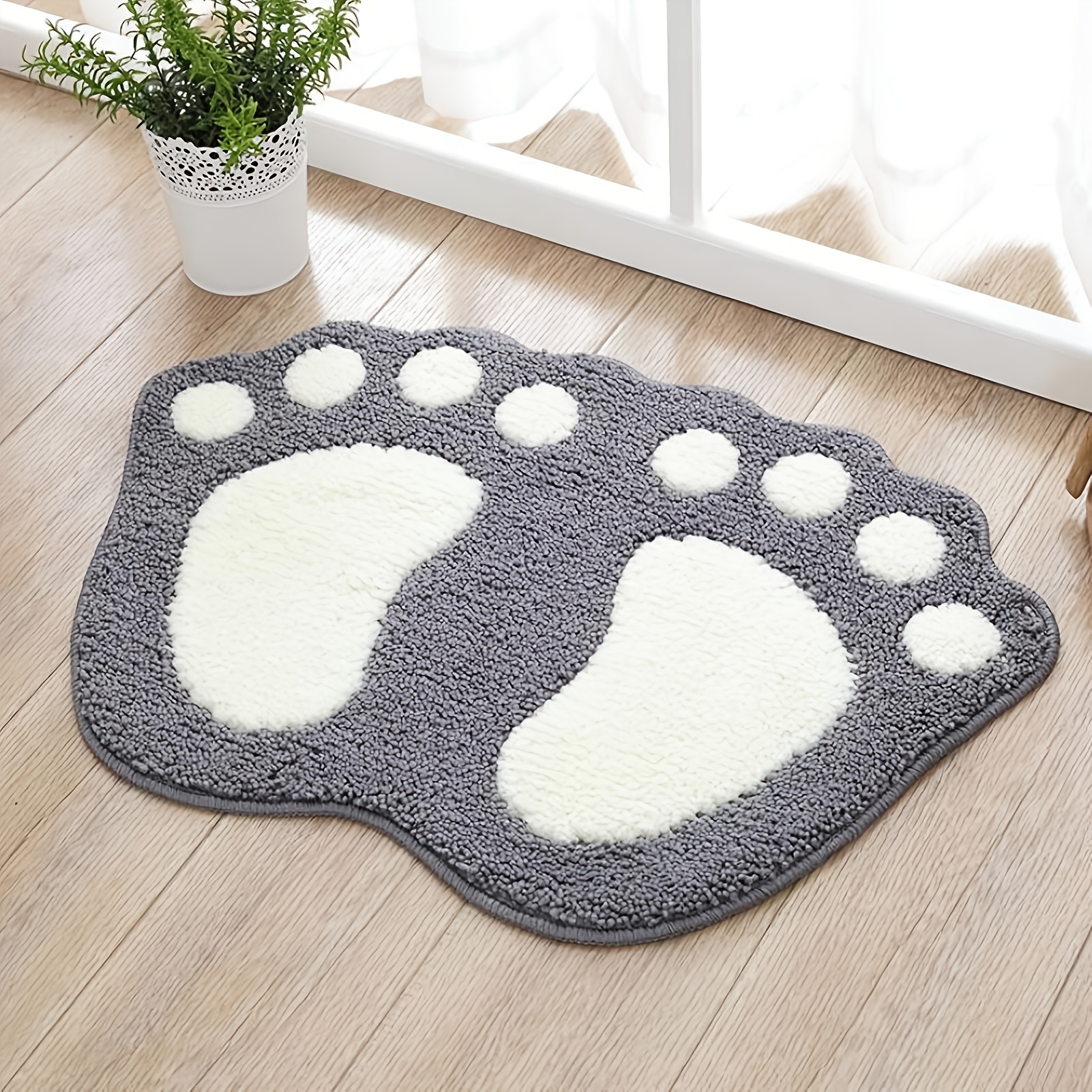 Polyester Fiber Cartoon Animal Floor Mats, Entrance Door Wear-resistant Mats,  Household Bathroom Bathroom Water-absorbent Mats - Temu