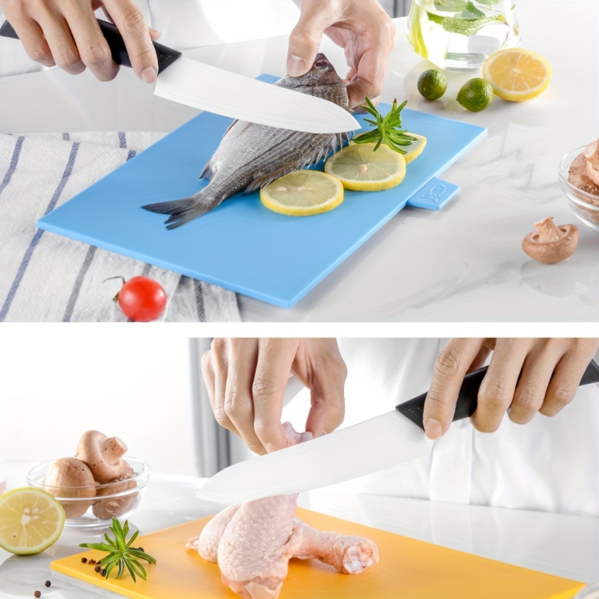 Thin Flexible Plastic Cutting Board Mats With Food Icons Non - Temu