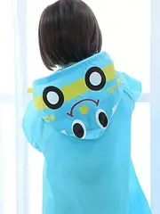 cute cartoon animal raincoat for kids waterproof and stylish ideal for height 90 130 cm details 2