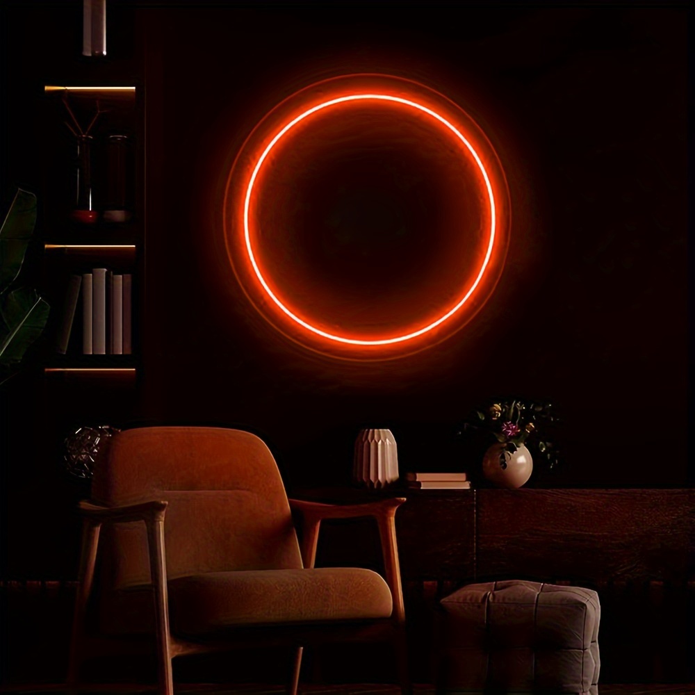 Round neon store light