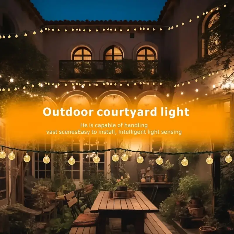 1pc solar powered 100led 50led 20led crystal ball bubble lamp indoor outdoor garden wedding decorative outdoor lighting solar water drop lamp crystal ball fairy lamp crystal globe solar string lights details 0