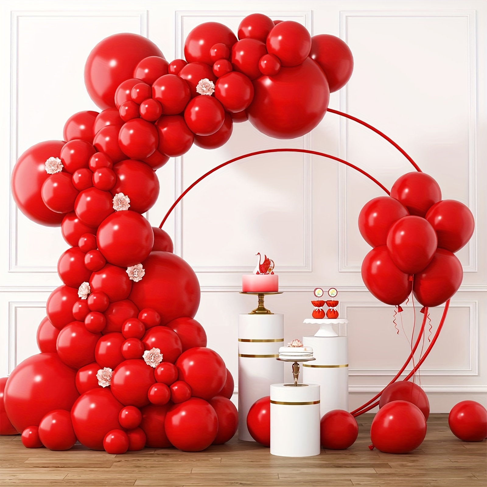 158pcs Colorful Balloon Arch Kit Red Black White Balloons Garland for  Gender Reveal Wedding Birthday Baby Shower Home Decoration Accessories 