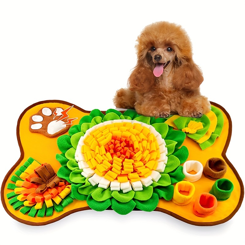 Dog Snuffle Mat With Rolling Food Leaking Toy Pet Slow Feeding Pad Pet  Sniffing Mat Dog Training Toys - Temu