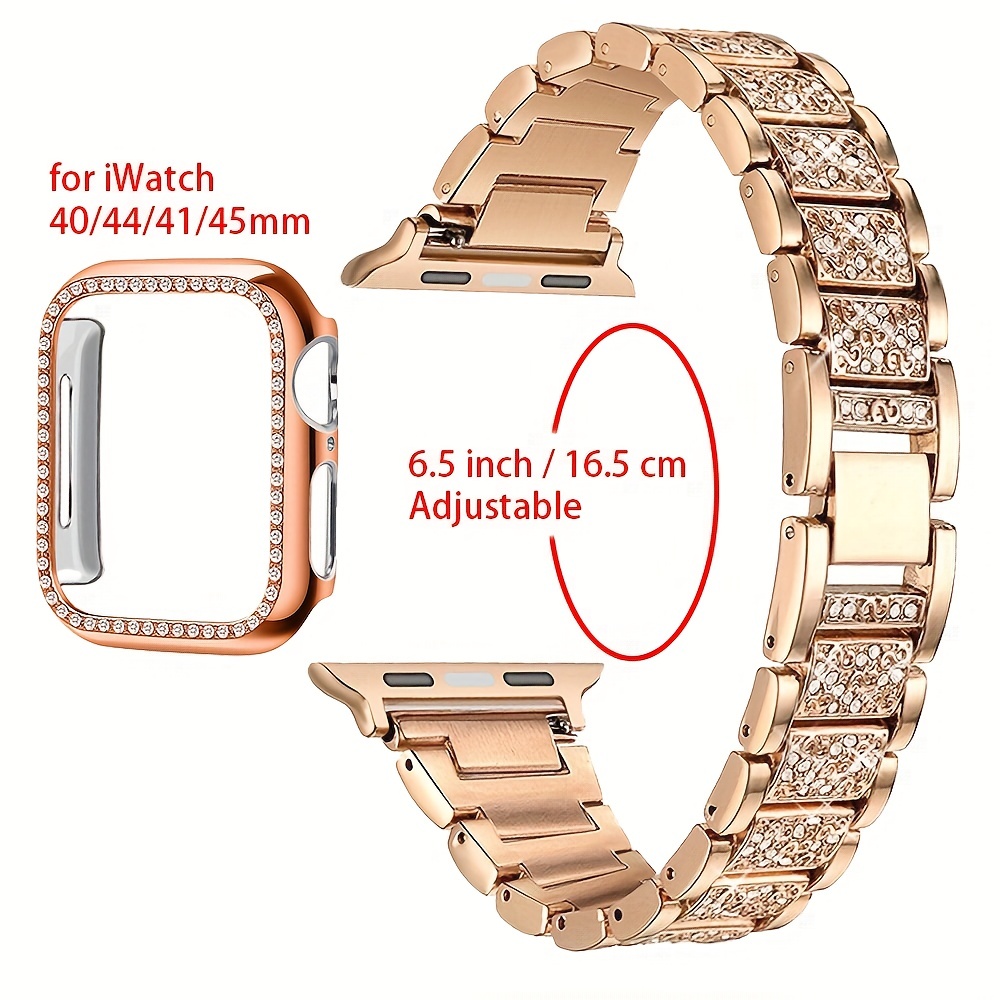 Women Apple Watch Band 41mm 45mm Adjustable Links Iwatch 