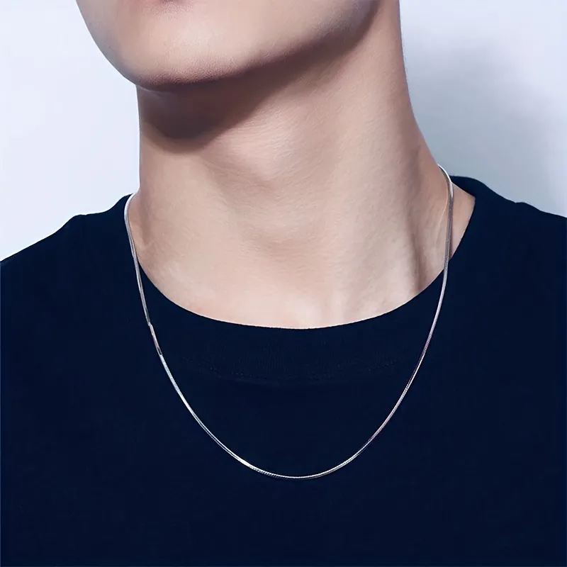 Threaded Snake Bone Chain Necklace, Male Neck Chain, Cool And Handsome  Stainless Steel Jewelry - Temu United Arab Emirates