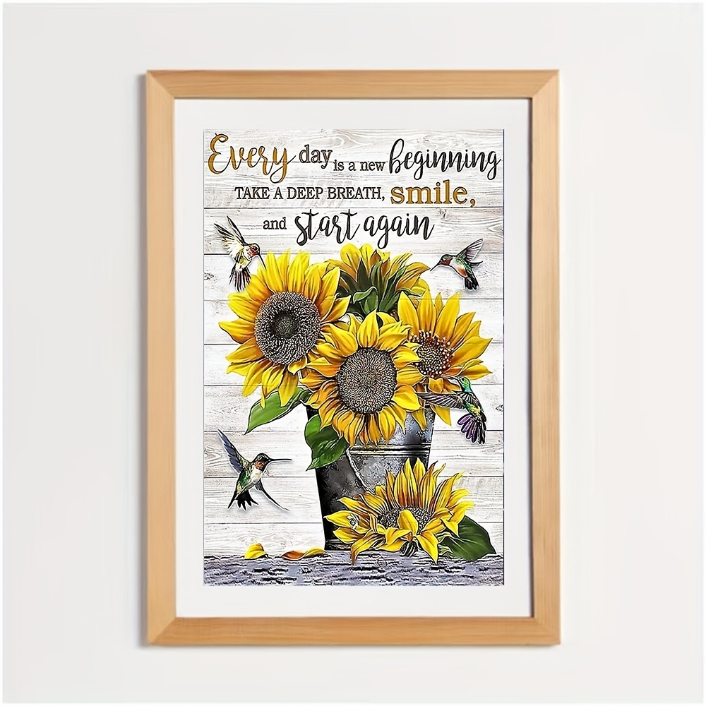 Yellow Two Sunflowers 5D Diamond Painting 