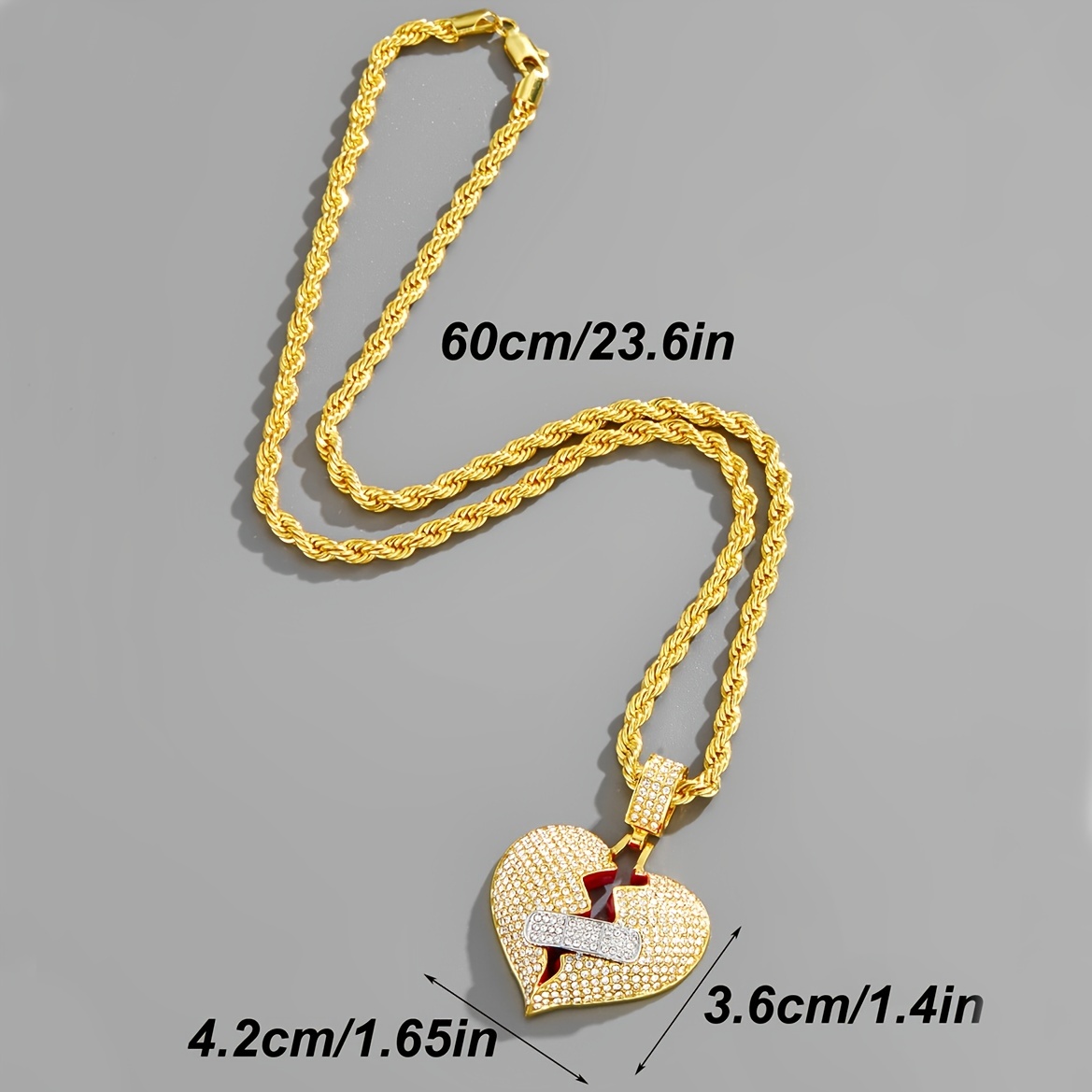 broken heart necklace for men