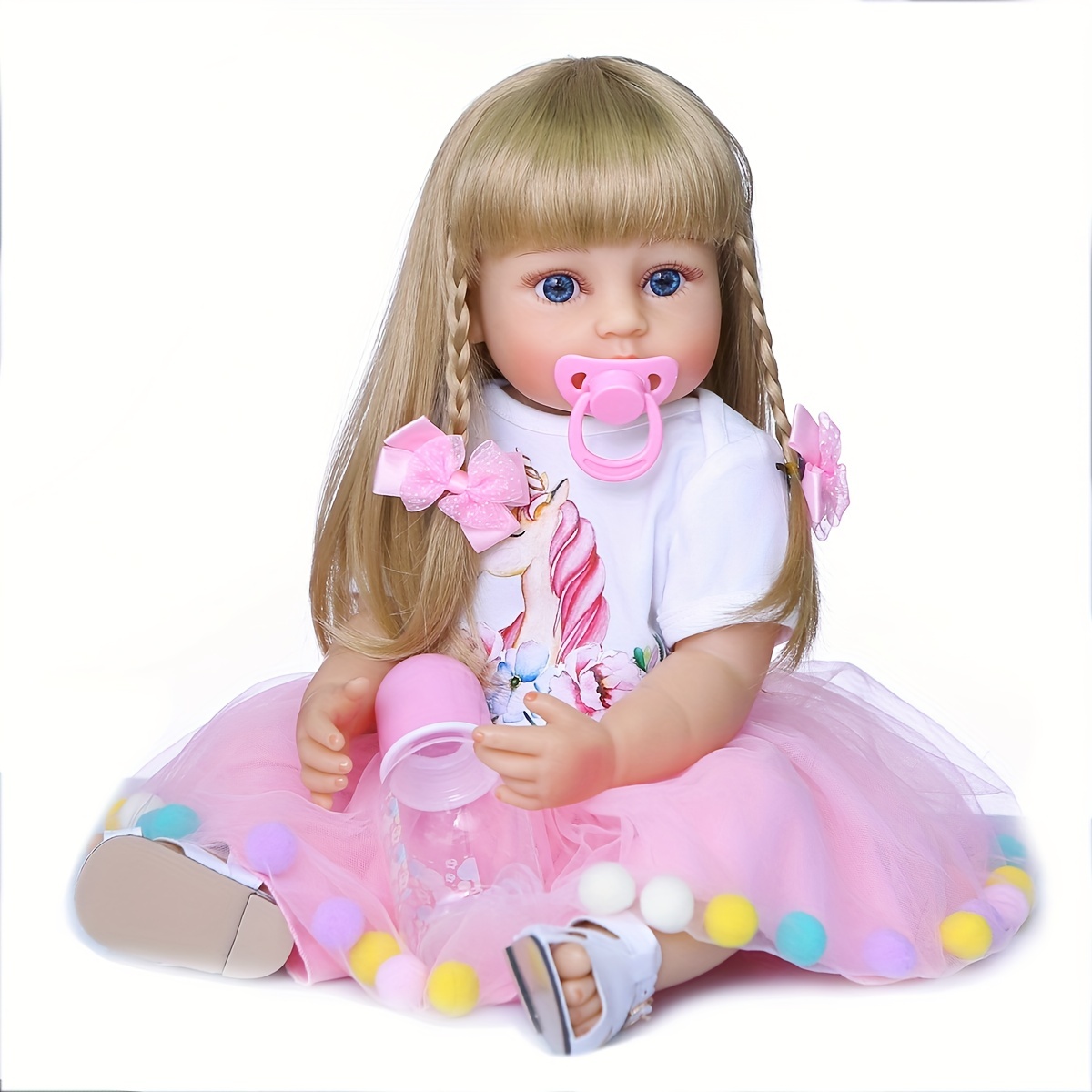 Npk, corpo inteiro original de 55cm, boneca de silicone reborn, bebê,  princesa, boneca de menina, toque macio real, brinquedo de banho, à prova  d'água - AliExpress