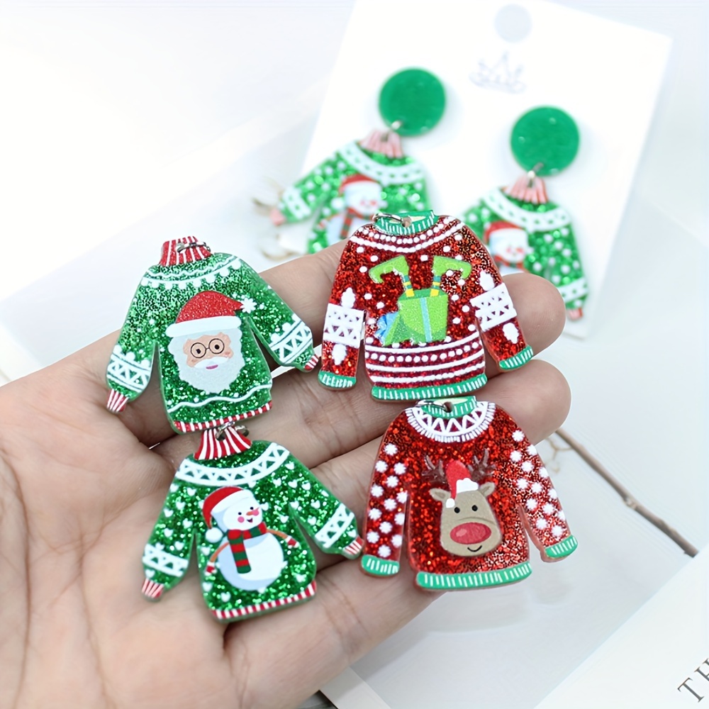 Christmas Charms Enamel Reindeer Santa Claus Charm Pendants - Temu