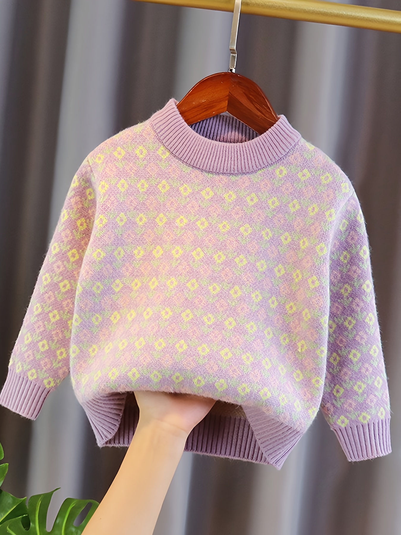 Knitted Cloud Design Sweater