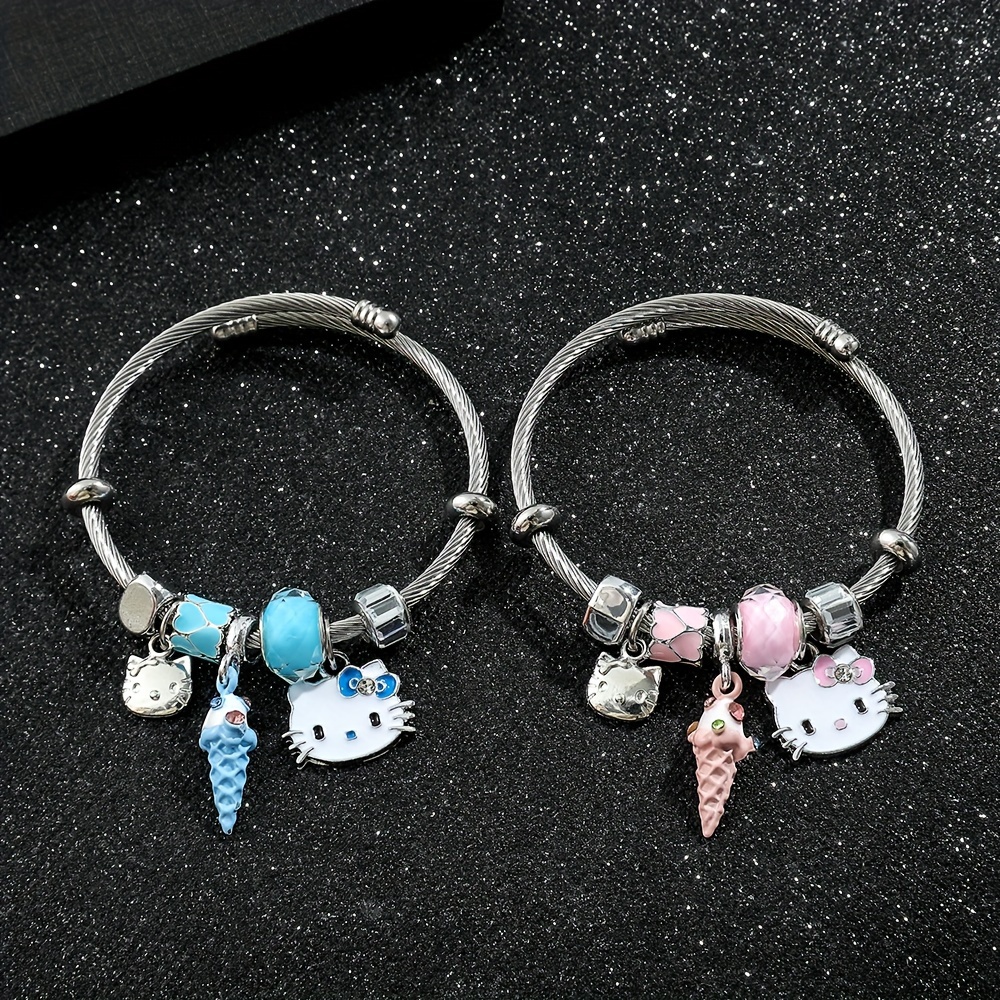 Hello Kitty Bracelet, Diy Jewelry - Temu