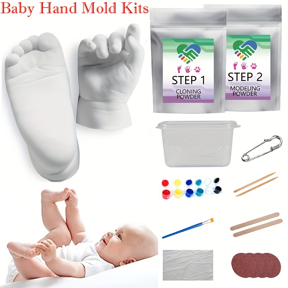 Kit de fundición de mano para bebé, kit de molde de mano para bebé para  manos y pies, suministros de escultura de bebé, yeso de recuerdo para  primer