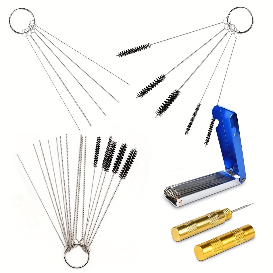 Carburetor Cleaning Kit Needles Brushes Set For Motorcycle Carb Jet Clean  Tool 