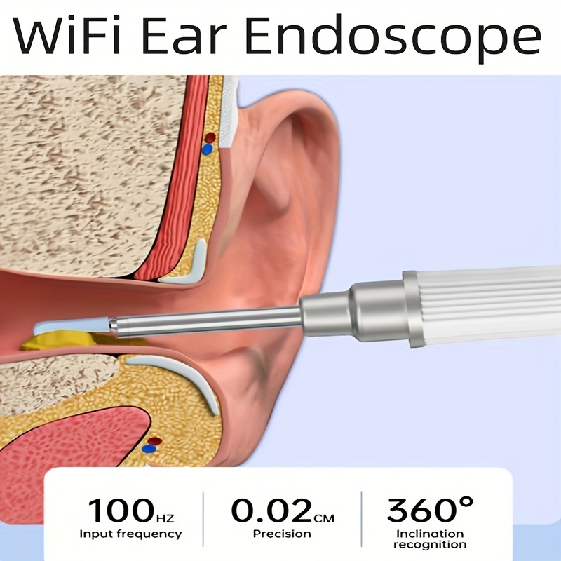 Buy 1080P HD WiFi Ear Endoscope – Safe Ear Cleaning Endoscope Kit For Adults Kids And Pets