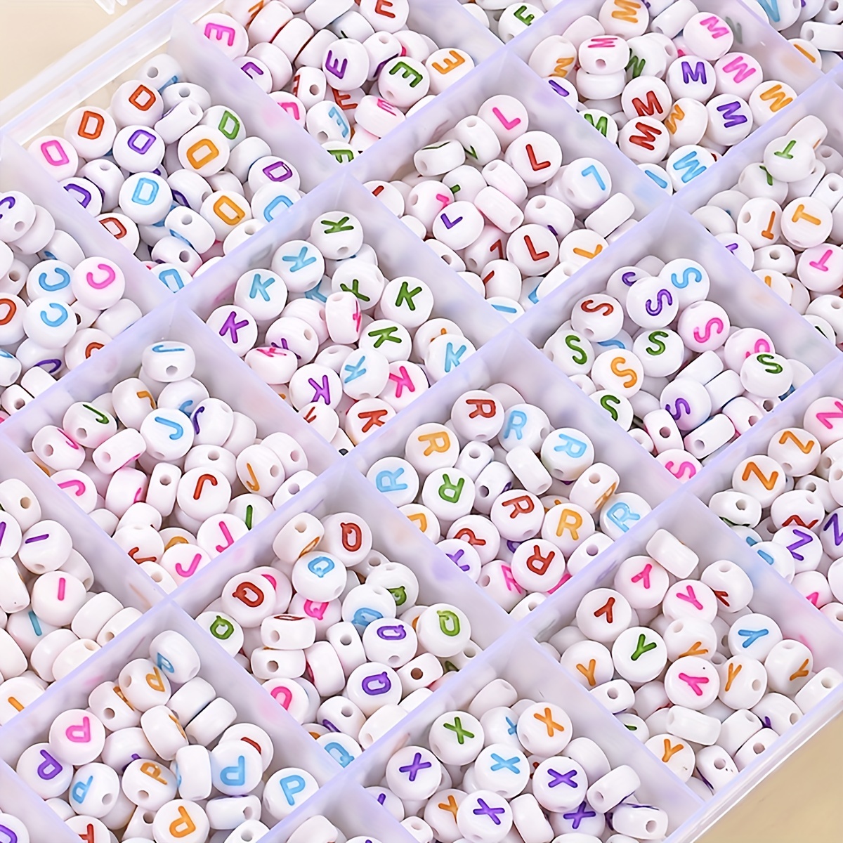 Alphabet Beads Colorful A z Letter Beads Acrylic Beads - Temu