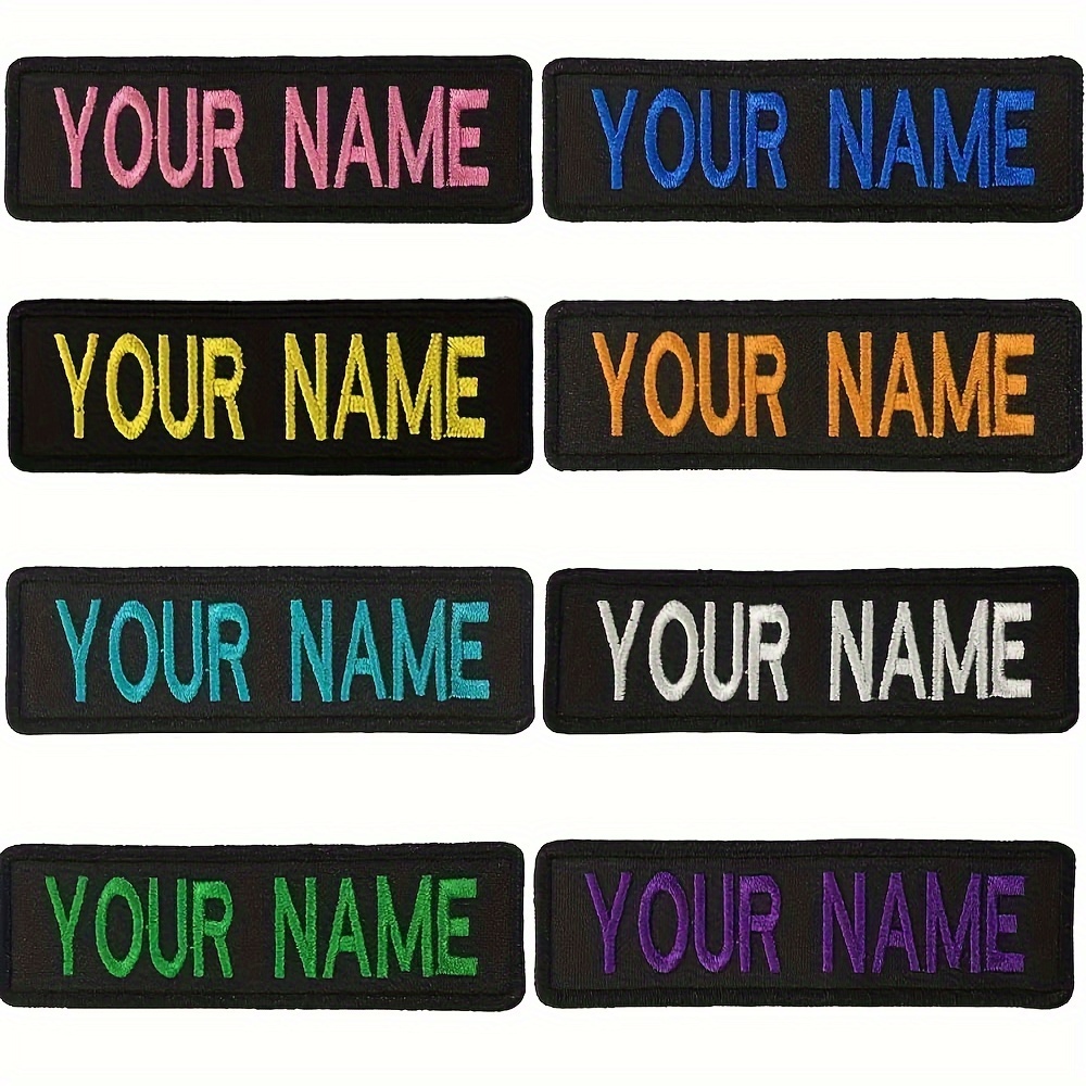 Custom Name Patch, 1 X 4 Name Patch, Custom Embroidered Name Tag