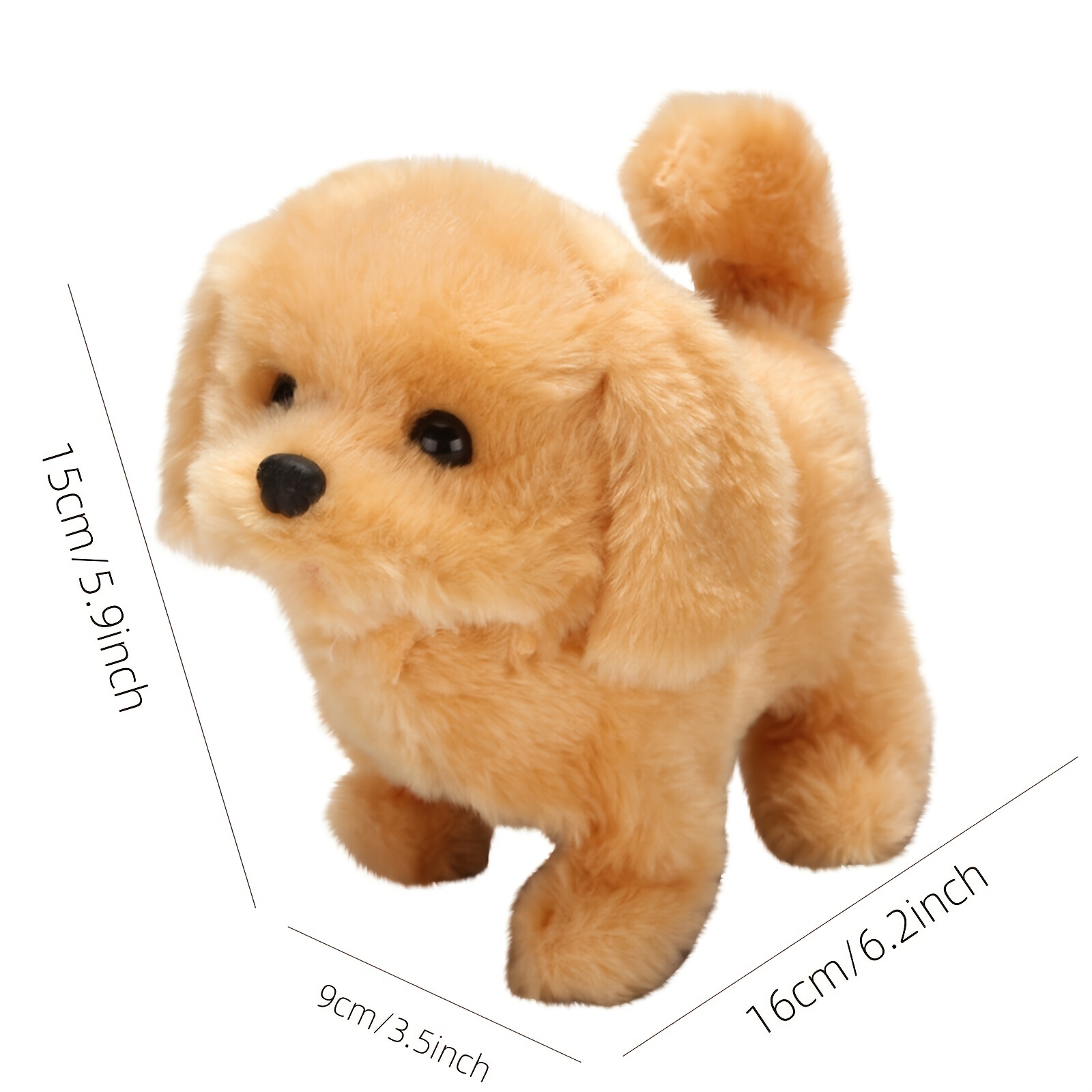 18cm Smart Simulation Electric Pet Multi-function Will Wag Tail/Walk Will  Call Fun Interactive Robot Dog Kids Plush Toy Gift