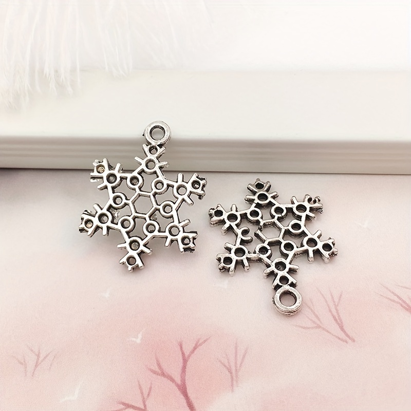 50 pcs Antique Silver Filigree Snowflake Spacer Beads 7mm A1135 – VeryCharms