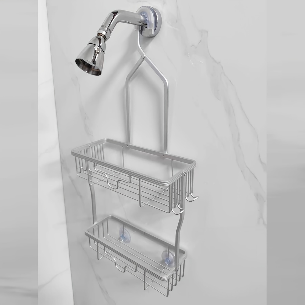 Double Layer Hanging Bathroom Shelf Shower Caddy Over Shower - Temu