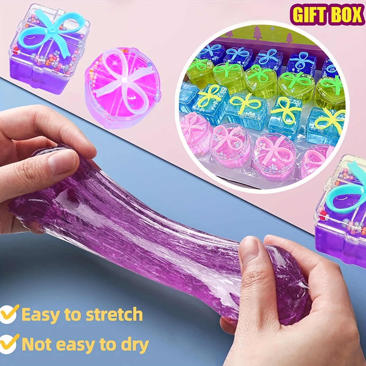 1Pc Random Color Ball Crystal Starry Slime Cloud Glue Soft Polymer