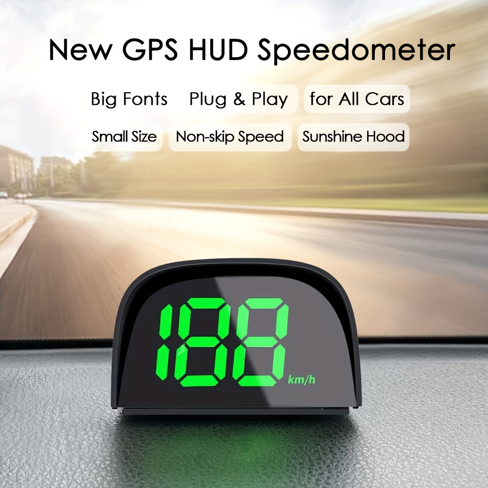 Pantalla frontal para coche, pantalla digital HUD, velocímetro, odómetro,  alarma de aceleración, fatiga y recordatorio de conducción, universal para