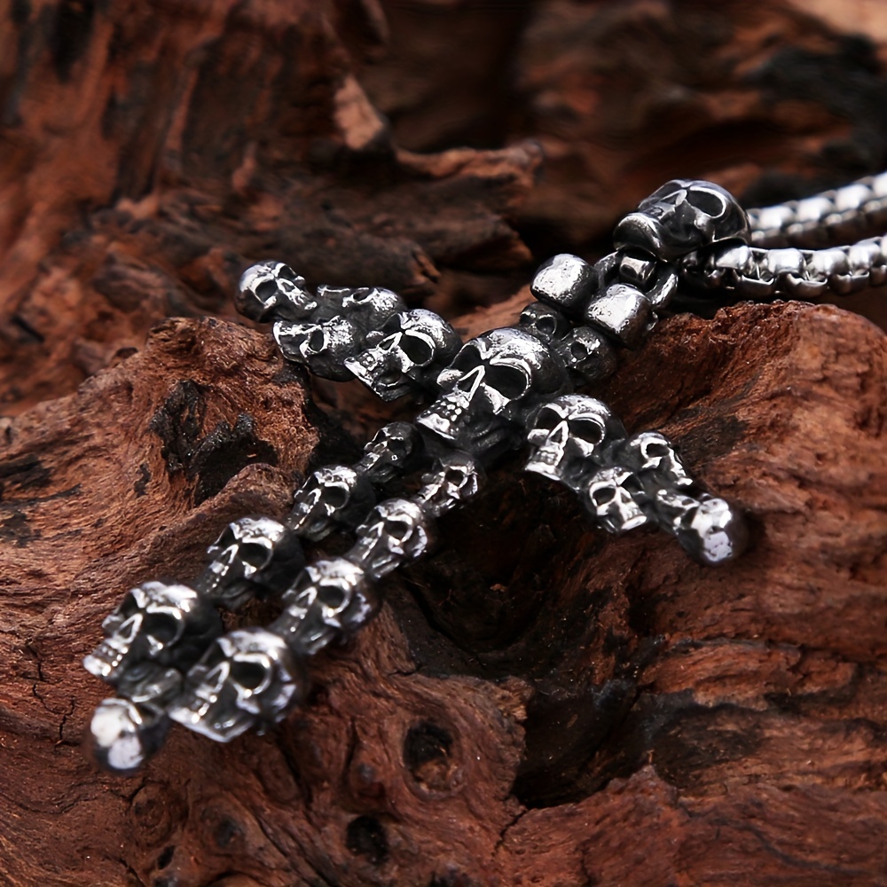 Mens gothic deals cross necklace