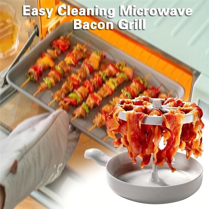 Kitchen Accessories New Barbecue Rack, Microwave Oven Barbecue Rack Bacon  Barbecue Rack Plastic Barbecue Rack Meat Plate Rack - Temu