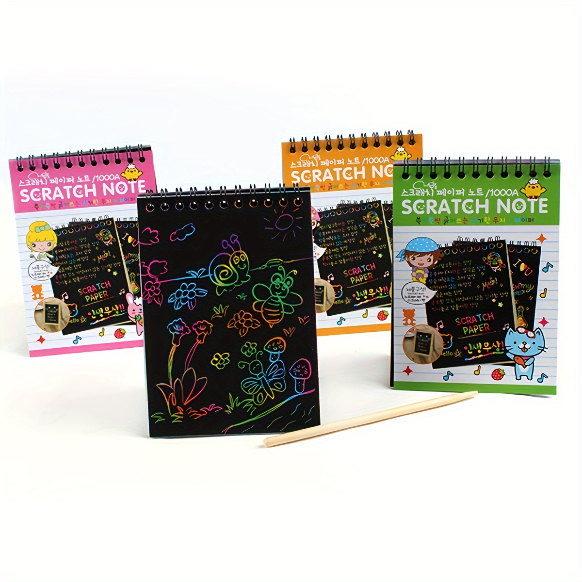 Students' Scratch Paper Book, 3 Packs, 10.2 X 7.5 Inches, Colorful DIY  Scratch Art Book, Art Scratch Paper, Black Card Paper, Fun Creative  Graffiti Sc