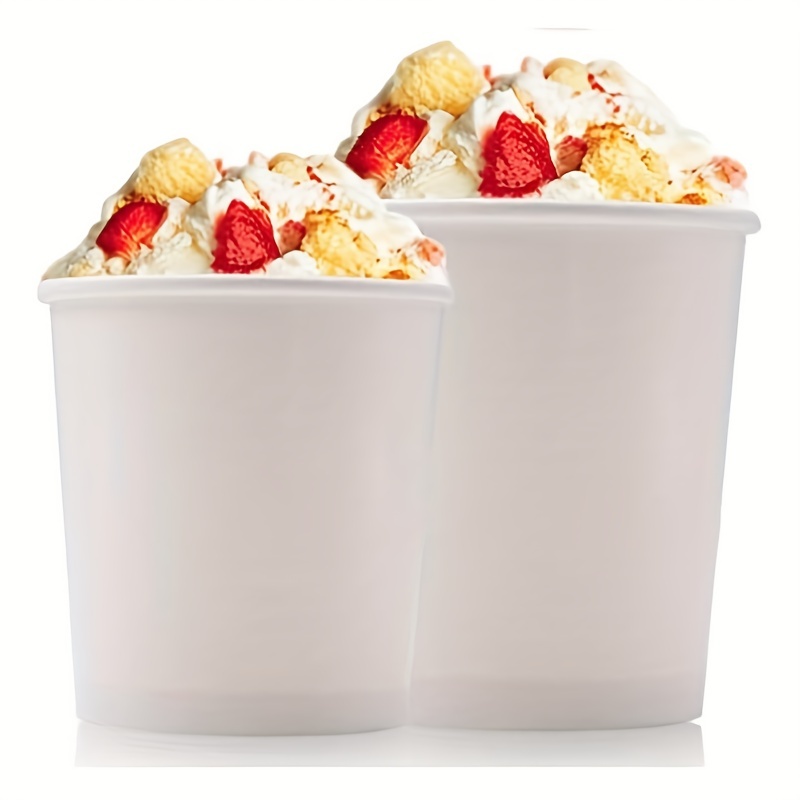 10 Sets Yogurt Ice Cream Cups Togo Containers Food Bowls Disposable Dessert
