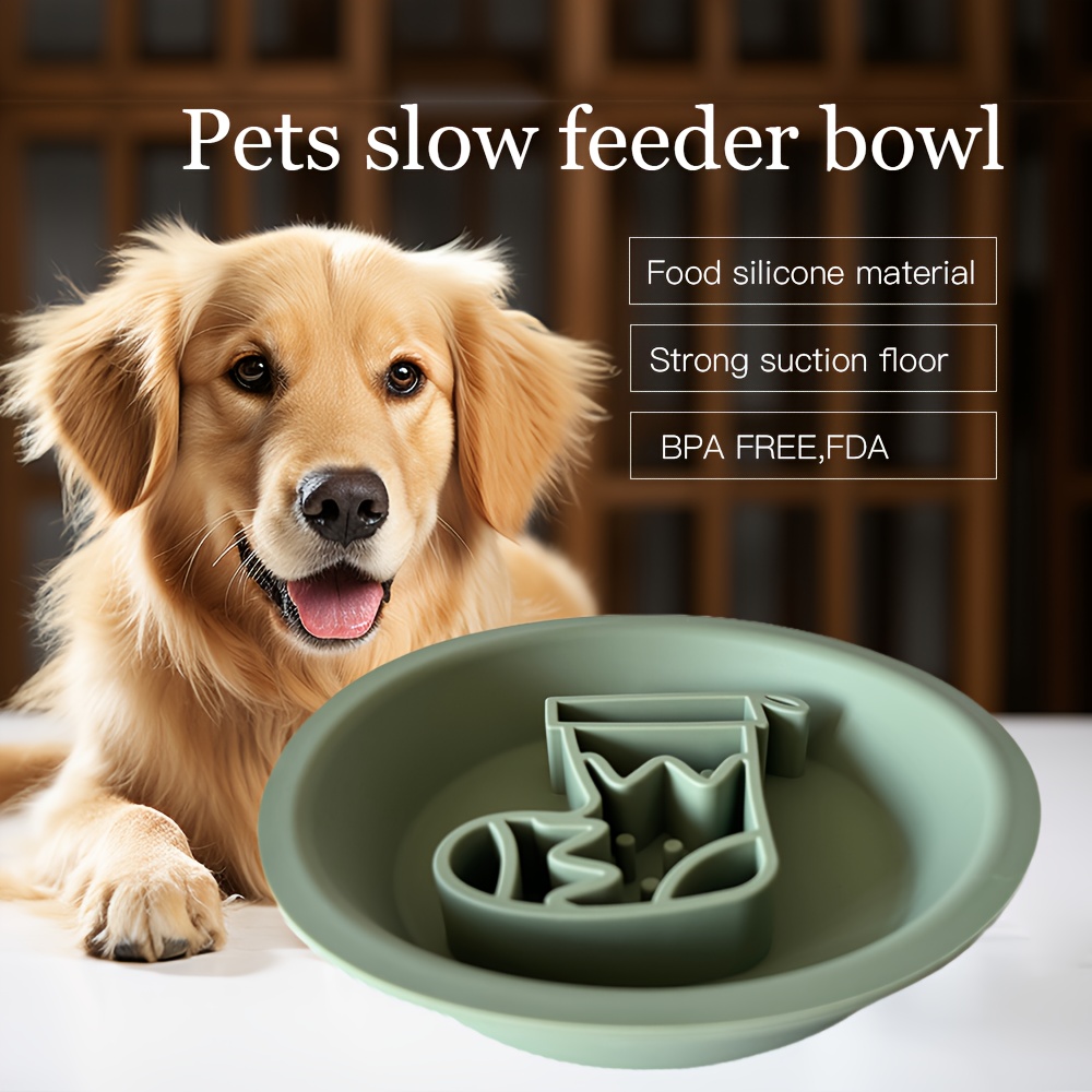 Pet Slow Feeder Mat Dogs Silicone Snuffle Mat With Suction Cups, Round  Shape Anti-Gulping Food Mat For Feeding, Dishware