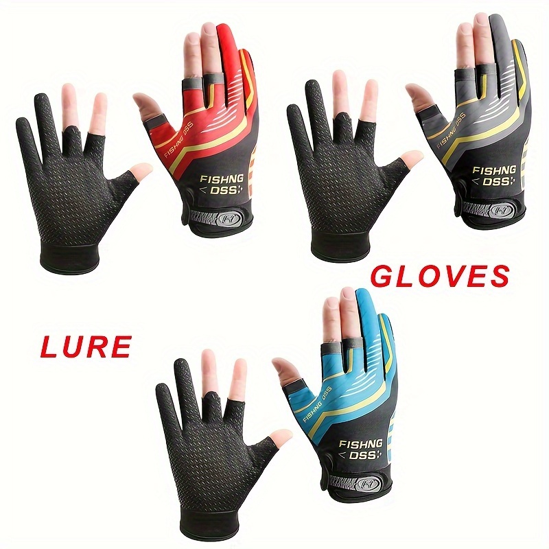 

1pc Anti-slip Gloves For Fishing, Breathable Fingerless Gloves, Unisex Gloves For Outdoor Activities