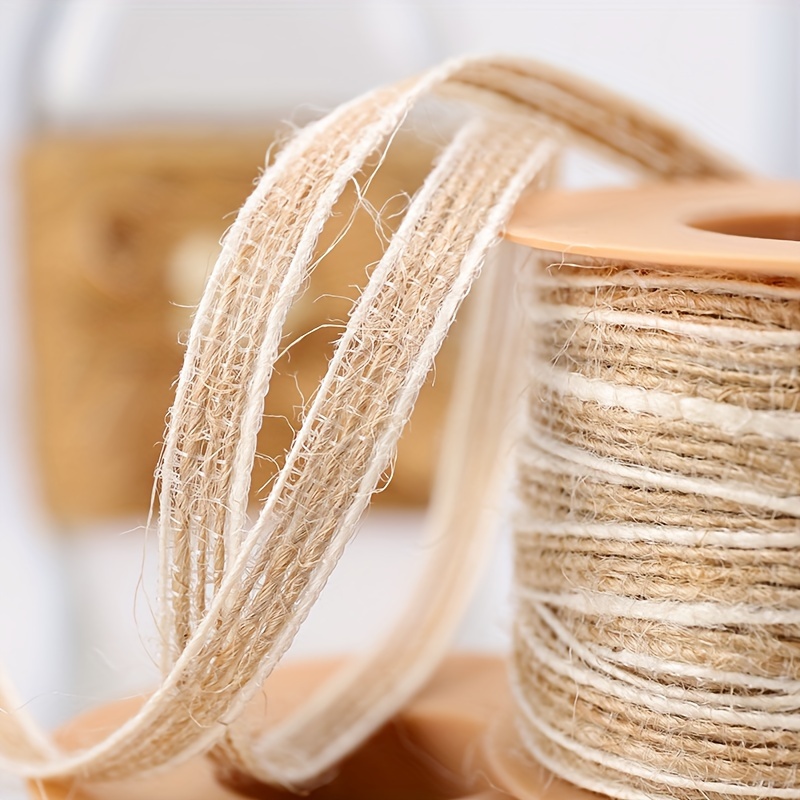 394 Inch Natural Vintage Jute Cord String Gift Wrapping Ribbon Bows Crafts  Jute Twine Rope Burlap Party Wedding Decoration Supplies