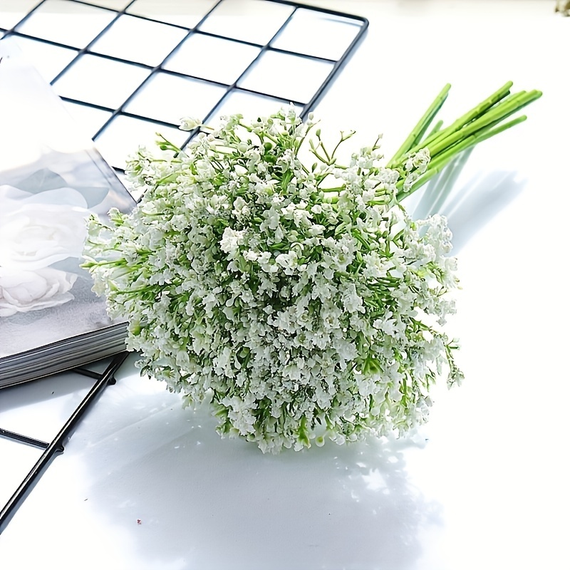 White Artificial Silk Gypsophila Table Flower Garland